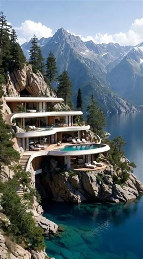 "№ 41 Ultra-detailed luxury cliffside modern house #innovation (19)
