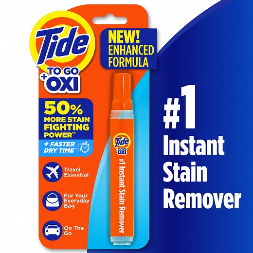 Tide To Go Instant Laundry Stain Remover Pen and Spot Cleaner, Travel and Pocket Size Stain Stick, 0.33 fl oz