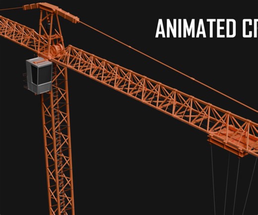 ArtStation - Animated Construction Tower Crane Kitbash - Unreal Engine - Blender | Resources