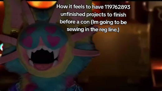 the ammount of times ive genuinely seen people sewing their unfinished fursuits in the registration line is crazy. #furryconvention #furrycon #fursuitmaker