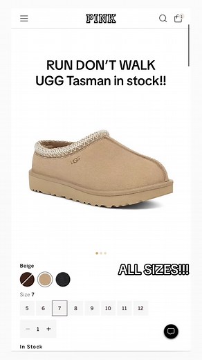 Ugg tasman in color Mustard Seed in stock at Victoria Secret!! #uggtasman#ugg#mustardseedugg #mustardseedtasman#fall#fallfashion#victoriassecret