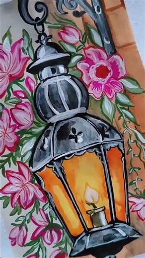 Very easy painting#For beginners#Easy Lamp painting#💗