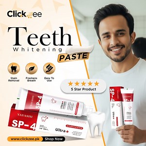 🦷 SP4 Toothpaste by Clickzee – Daanton ki asli chamak, ab har roz! ✨ Kya aap bhi chahte hain fresh breath aur sparkling smile? 😁 Toh lijiye, Clickzee ka trusted SP4 Toothpaste – jismein hai powerful protection aur natural shine, sab kuch ek hi tube mein! 🌿 Benefits jo aapko milte hain: ✅ Strong teeth & healthy gums ✅ Plaque aur cavity se protection ✅ Fresh breath all day long 😮‍💨 ✅ Safe for daily use – paraben & harsh chemical-free 🎉 FLAT 40% OFF – sirf limited time ke liye! 🔁 7 Days Easy