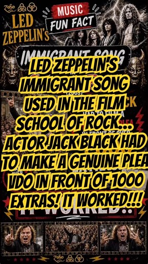 ‼️Led Zeppelin’s‼️Immigrant Song-used in School of Rock-Jack Black filmed a genuine plea! It worked!
