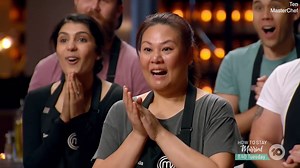 Poh Ling Yeow is introduced as a guest judge on MasterChef