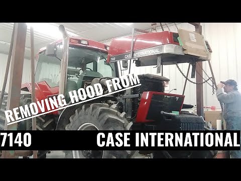 Removing Hood from Case IH 7140 Magnum | Magnum Radiator Repair