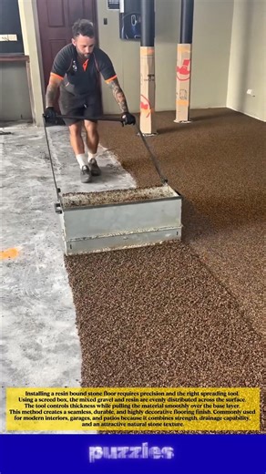Wow, Satisfying Stone Carpet Floor Installation Technique!