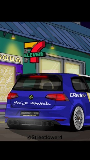Francisco Manuel Segura Rodriguez on Instagram: "MOST WANTED 😈 🚗 Golf mk7 R 🔑@gmk_7r 🎨Ilustracion: @streetlower4 Do you want an illustration of your car? DM 📩 Not free #camber #lowered #stance #simpsons #ilustracion #diseño #designer #navidad #dibujo #artist #lowcar #illest #lowrider #garage #thesimpsons #vw #grafico #diseñografico #bagged #rat #rust #fatlow #golfr #airbag #caranimation #r300 #designer #golfmk7"