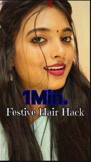 Quick Festive Hairstyle in 5 Minutes | Easy Party Hair Tutorial #inspirehairstyles #diyhairstyles