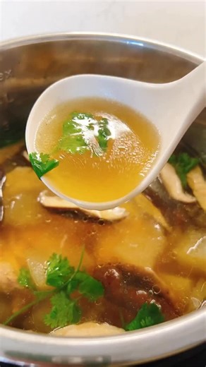 ChihYu Chiang | I Heart Umami® on Instagram: "Easy Chinese Chicken Soup to keep you warm and nourished!⁠ ⁠ ➡️ Comment “CHICKEN SOUP” and I’ll DM the recipe to you!⁠ ⁠ Made with chicken, ginger, and shiitake mushrooms. Simply put everything into a pressure cooker and you’ll have a big pot of nourishing chicken soup in no time! ⁠ ⁠ I use winter melon (it also works perfectly with Daikon, too!)⁠ ⁠ Recipe notes:⁠ - Can’t find winter melon? I recommend using Daikon!⁠ - Chinese winter melon vs. regula