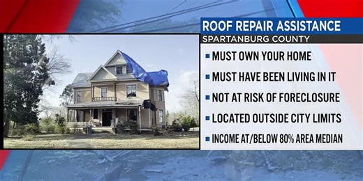 Roof repair assistance program available in Spartanburg Co.