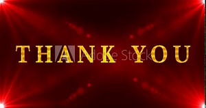 Gold Thank You text animation on a moving light background. Thank You animation for the celebration, greeting card, online shops, advertisements, and social media.An Abstract Glitter BG.