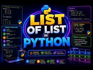List Of List In Python | What Is Nested List | How To Process Nested List