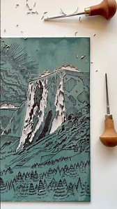 Journey of a Linocut Print #printmaking #blockprinting #linocut #artshort
