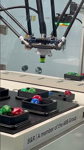 ABB Robotics Flex Picker Robot picking up dice at Automate 2023