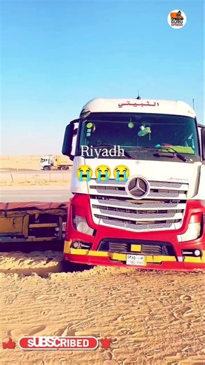 🚨 Truck Tire Burst Causes Driver to Lose Control 😱 | Slides Off Road into Sand ‪@GuruXpreso‬