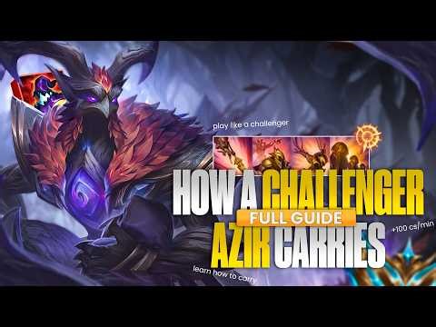 challenger azir guide — full educational gameplay season 16 (episode 4)