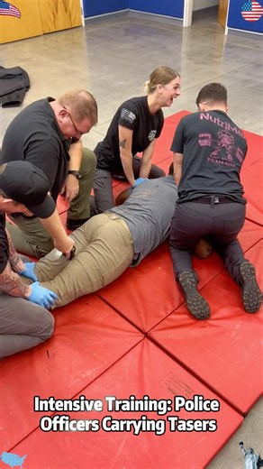 Police Taser Training#fyp #foryoupage #military #militarytrainin