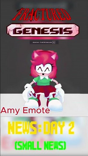 Fractured Genesis News: Day 2 (New Emote) #sonic #sonicthehedgehog #fracturedgenesis