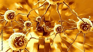 Animation Of A Damaged And Disintegrating Cancer Cell