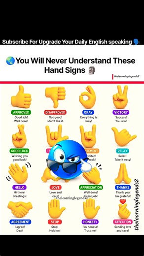 You’ll Never Guess What These Hand Signs Mean 🗿👀 #englishspeaking #fluentenglish #shorts