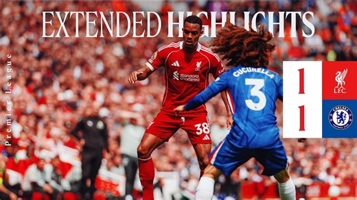 Extended Highlights: Liverpool 1-1 Chelsea | Gravenberch scores in Anfield draw
