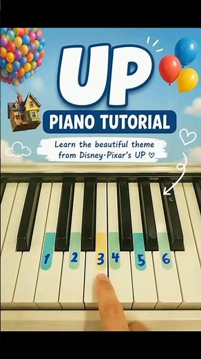 Every Pixar Fan Knows This Song 🎈 | UP Piano Tutorial #shorts