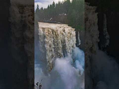 Powerful Waterfall White Noise for Sleep | Snoqualmie Falls 4K After Heavy Rain (Episode 1)