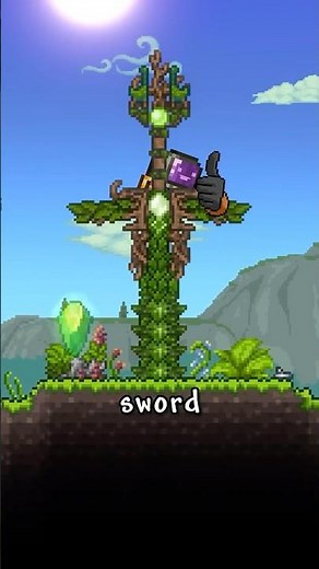 Nature Theme Sword Building Tips in Terraria ⚔️ #terraria