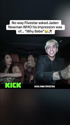 No way Fiivestar asked Jaden Newman WHO his impression was of… “Why Bebe”😭🥀