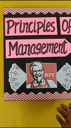 Principles Of Management and their applications at KFC Class12th #project