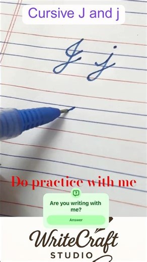 Learn Perfect Cursive capital J & small j ✍️#shorts #cursivewriting