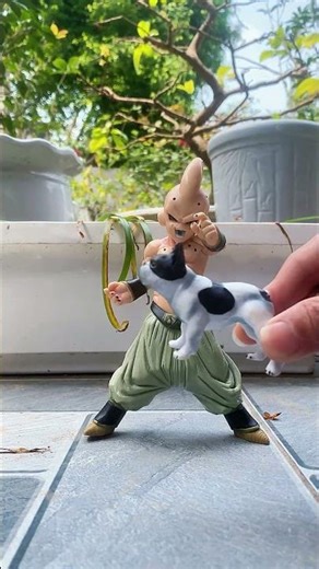 Majin Buu kicks everything away. #animeedit #dbzanimation