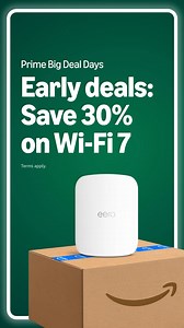 Big coverage. Big speed. Big savings💥 Snag early deals and save on eero wifi devices for Prime Big Deal Days 🛜 | eero
