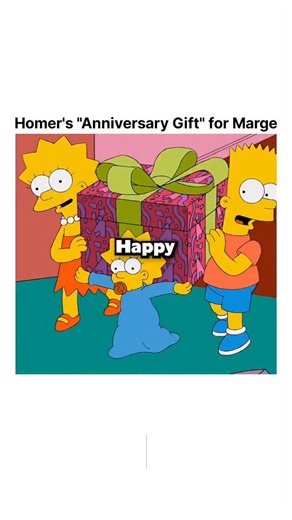 skillmodeon | Happy Anniversary, Marge and Homer! 🎉 The kids were so sweet to give Marge their "gift" (which is themselves, of course!), but when Marge... | Instagram