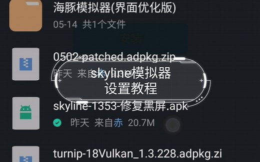 skyline模拟器设置教程