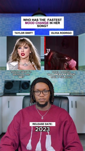 Who Has The Fastest Mood Change In Her Song: Taylor Swift - ME! (feat. Brendon Urie) #shorts #trend