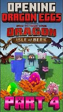HATCHING DRAGON EGGS IN HOW TO TRAIN YOUR DRAGON IN MINECRAFT (PART 4) #shorts #gaming #httyd