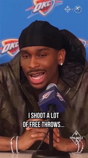 Josh Carson JC3 on Instagram: "SGA responds to the “free throw merchant” allegations 🗣 #SGA #okcthunder #nba #basketball #topictackle"