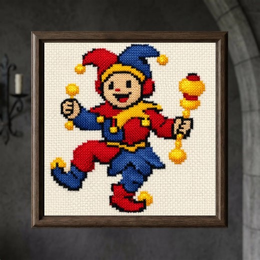 Medieval Jester Cross Stitch Pattern, Fantasy Fool Pixel Art, Mini Character Embroidery, Counted Cross Stitch PDF Chart, Instant Download - Etsy Canada