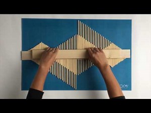 DIY - Making an Aztec Style wooden stick wall art