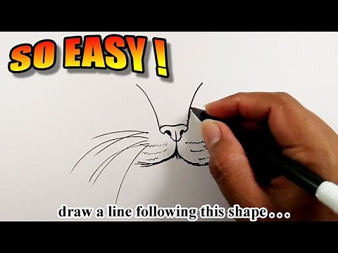 How to draw a cat nose | Easy Drawings