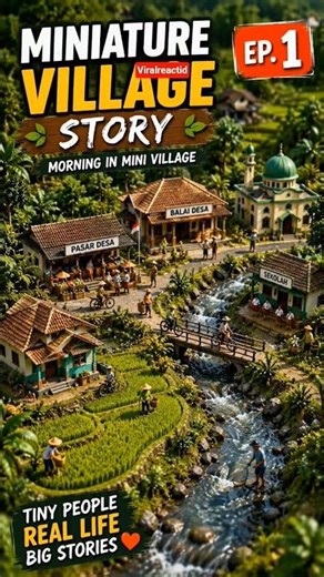Tiny Miniature Village Morning Life | EP 1 #shorts