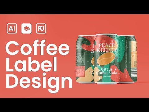 Designing a Coffee Soda Can Brand and Label Adobe Illustrator Design Process