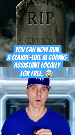 You can now run a Claude-like AI coding assistant locally for FREE. 🤯