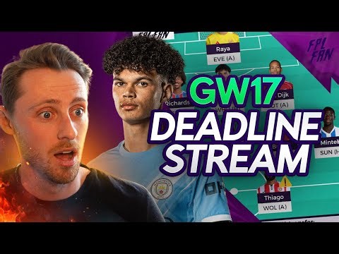 FPL GW17 DEADLINE LIVESTREAM I 2 TRANSFERS MADE ✅ 41k RANK 🚀 I Fantasy Premier League 25/26