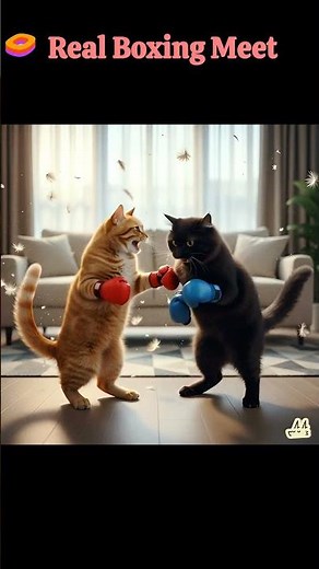 “Two Cats Boxing in the Ring 🥊🐱😂 | Funniest AI Pet Match Ever!”