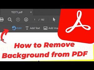How to Remove Background from PDF in Adobe Acrobat