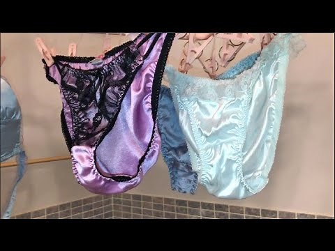 Wash and Dry - Hanging Underwear Clip Rack #36 | Lingerie Underwear Collection | Glossy Wet Look