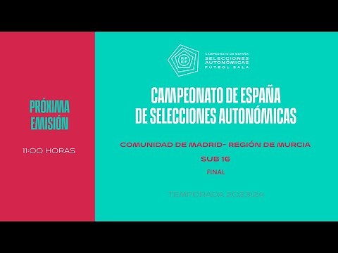 🚨En Directo🚨FINAL SUB 16 COMUNIDAD DE MADRID-REGIÓN DE MURCIA 🔴RFEF